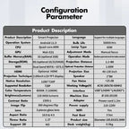 HD 180 Degree Projector with Remote Control